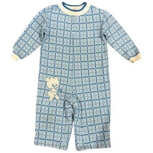 VTG 70s Health-tex Stantogs Bear Geometric Romper 24M